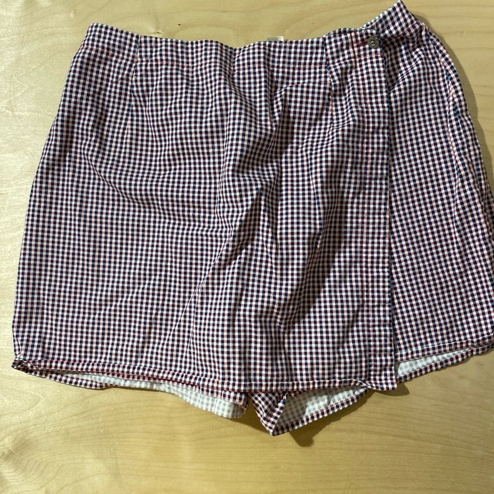 Liz Claiborne RUSS Red and White Checkered Women's Skort 16 (OB)